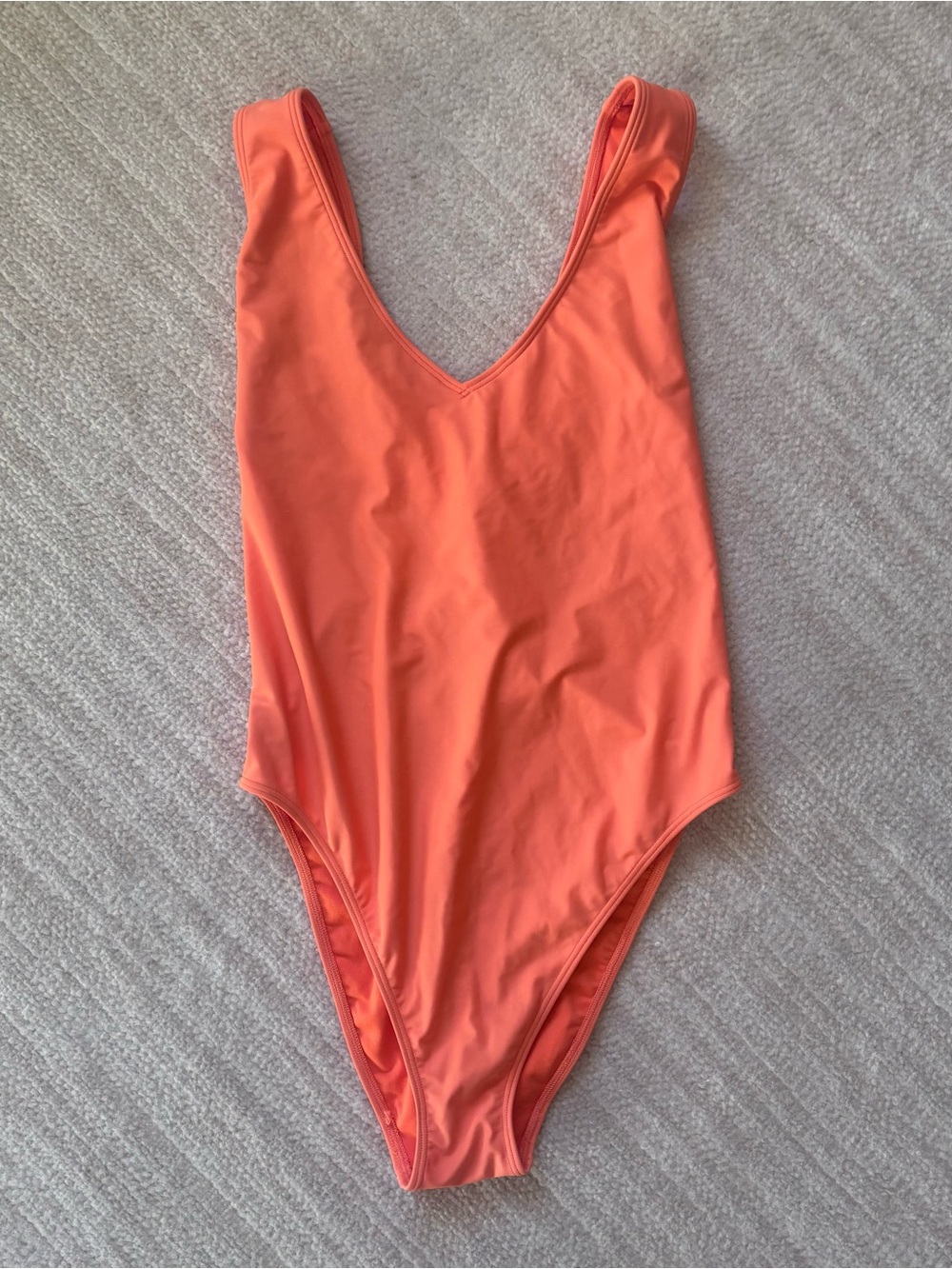 Hollister Orange One-Piece Swimsuit two strap large NO PADDING